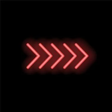 Neon glowing arrow pointer on dark background イラスト素材