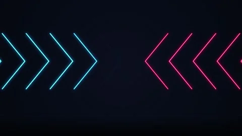 Neon glowing arrows moving background stock footage Stock-Footage 345694810
