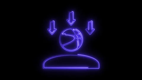 Neon glowing ball on head under arrows concept for idea generation and prob.. Stock Footage 308902813