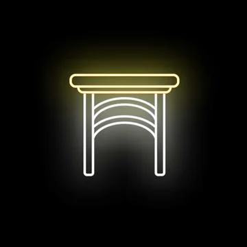 Neon glowing bar stool icon creating vintage lighting Illustrazione stock