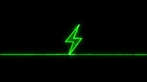 Neon glowing battery charging icon animation with neon circle. Neon battery.. Stock Footage 305301603