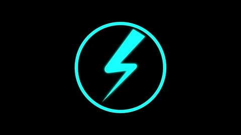 Neon glowing battery charging icon animation with neon circle. Neon battery.. Video stock 327756741