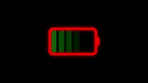 Neon glowing battery Charger, Stock Video Pond5