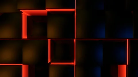 Neon glowing box Stock Footage 32507867