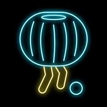 Neon glowing bubble soccer zorbing game line art Stock Illustration
