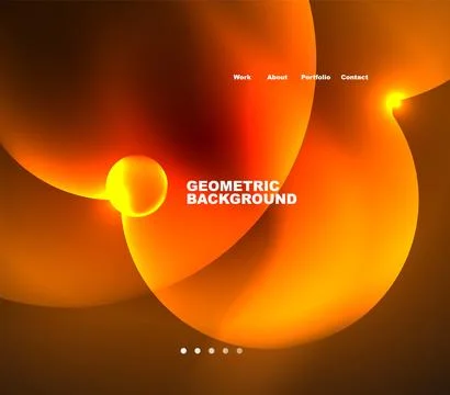 Neon glowing bubbles, circles magic energy space light concept, abstract Stock-Illustration