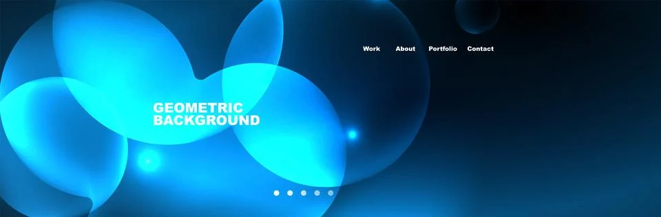 Neon glowing bubbles, circles magic energy space light concept, abstract Illustrazione stock