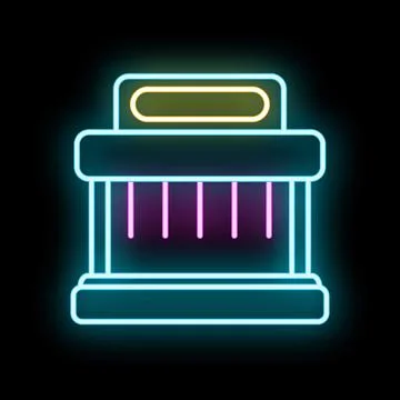 Neon glowing bug zapper electric light trap Stock Illustration