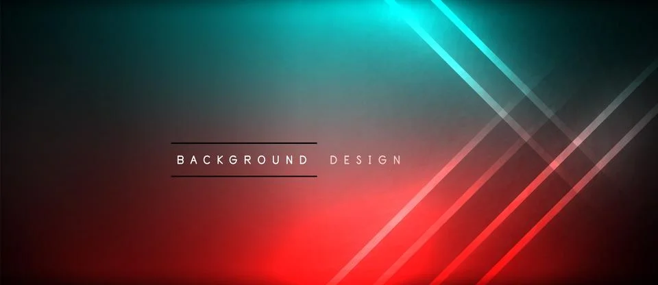 Neon glowing circle rays, light round lines in the dark, planet style neon wave Stock Illustration
