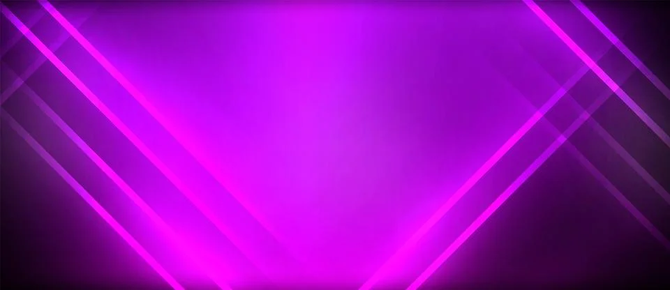 Neon glowing circle rays, light round lines in the dark, planet style neon wave Illustrazione stock