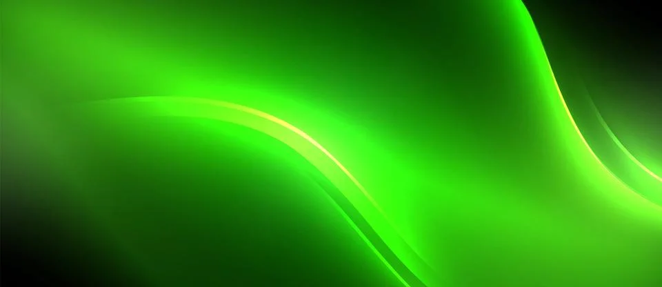 Neon glowing circle rays, light round lines in the dark, planet style neon wave 스톡 일러스트
