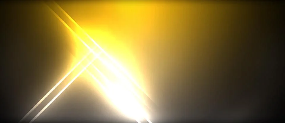 Neon glowing circle rays, light round lines in the dark, planet style neon wave Illustrazione stock