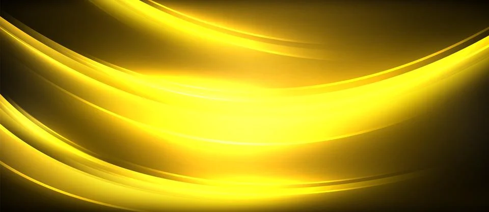 Neon glowing circle rays, light round lines in the dark, planet style neon wave Illustrazione stock