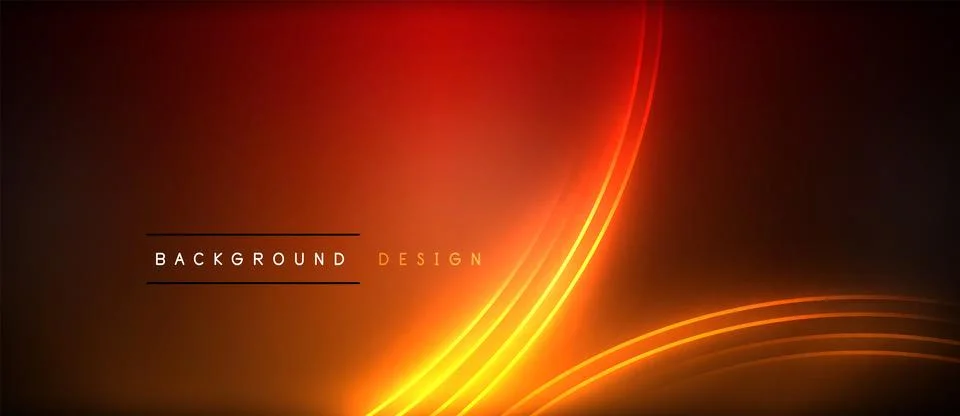 Neon glowing circle rays, light round lines in the dark, planet style neon wave Illustrazione stock