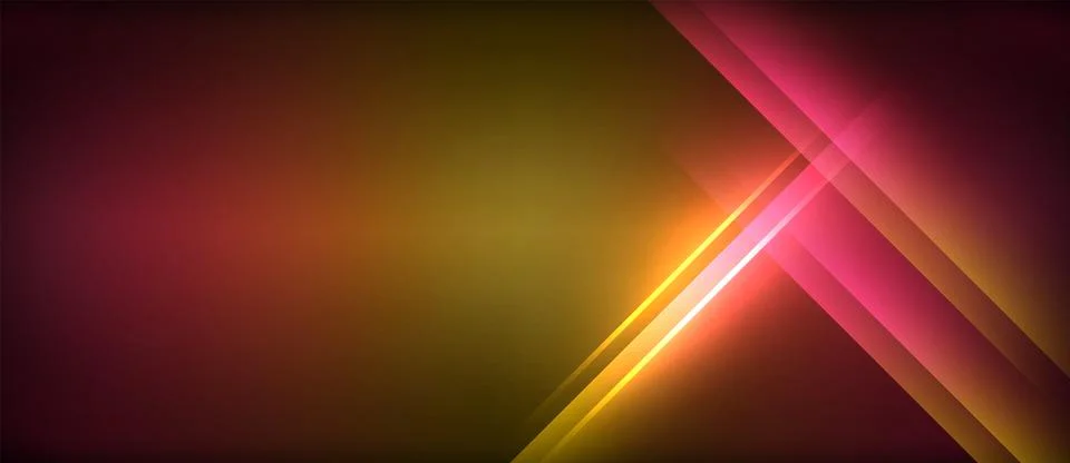 Neon glowing circle rays, light round lines in the dark, planet style neon wave 스톡 일러스트