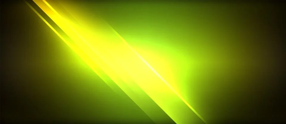 Neon glowing circle rays, light round lines in the dark, planet style neon wave Illustrazione stock