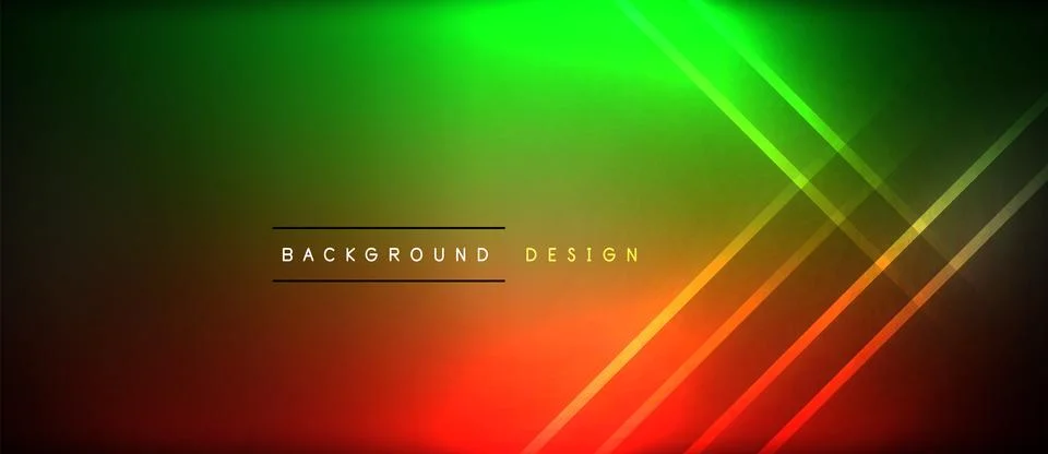 Neon glowing circle rays, light round lines in the dark, planet style neon wave Stock Illustration