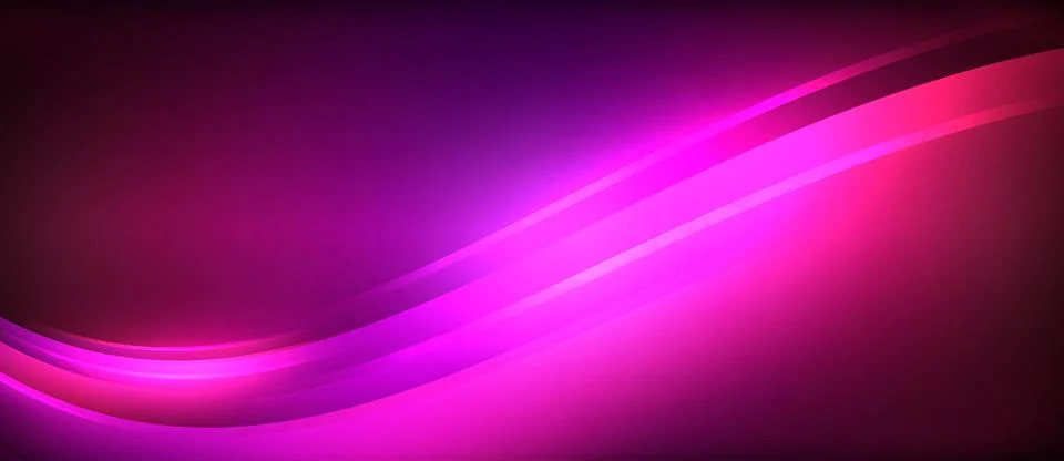 Neon glowing circle rays, light round lines in the dark, planet style neon wave Illustrazione stock