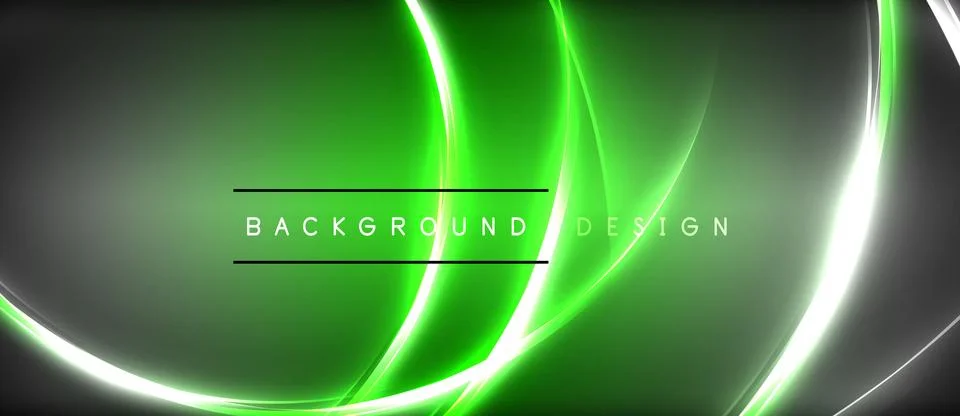 Neon glowing circle rays, light round lines in the dark, planet style neon wave Illustrazione stock