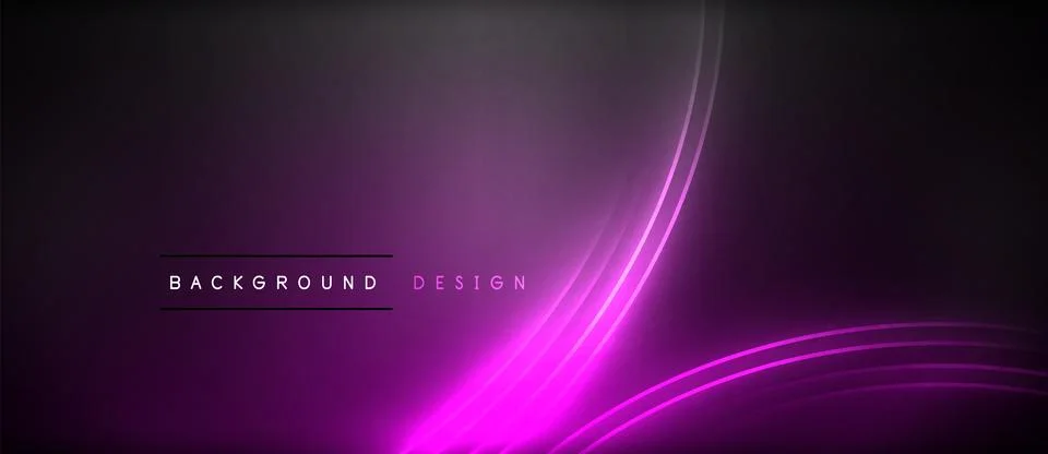 Neon glowing circle rays, light round lines in the dark, planet style neon wave 스톡 일러스트