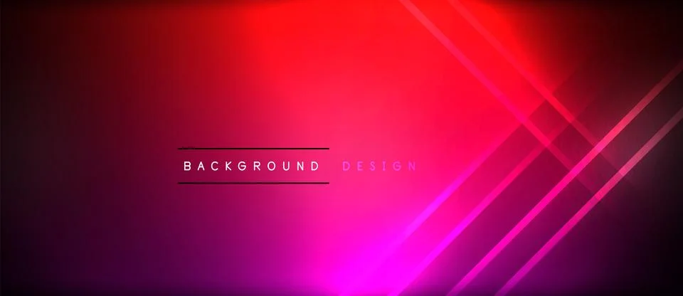 Neon glowing circle rays, light round lines in the dark, planet style neon wave Stock Illustration