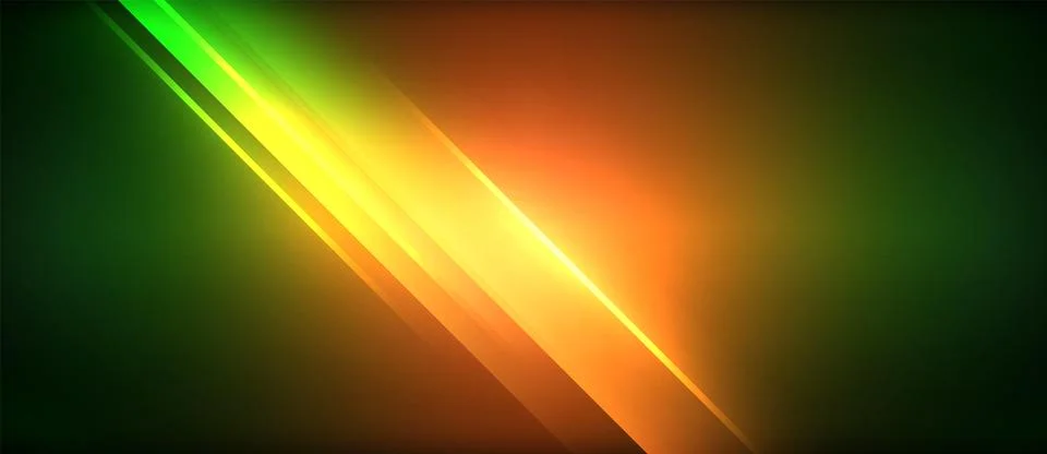 Neon glowing circle rays, light round lines in the dark, planet style neon wave イラスト素材