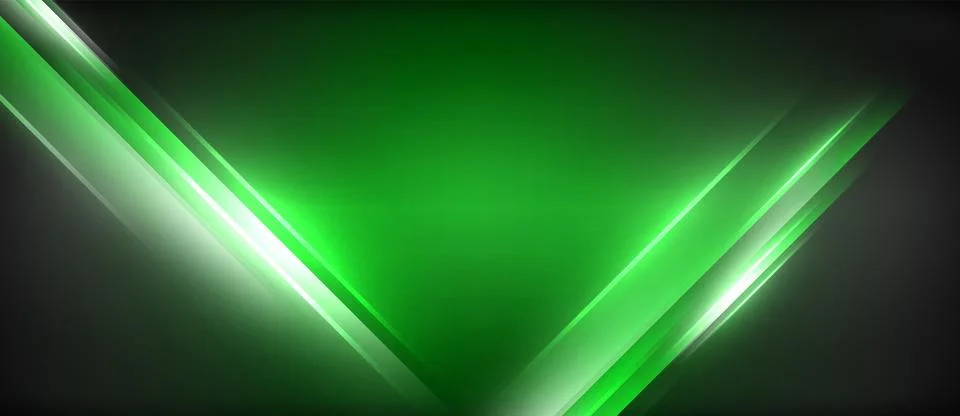 Neon glowing circle rays, light round lines in the dark, planet style neon wave Stock Illustration