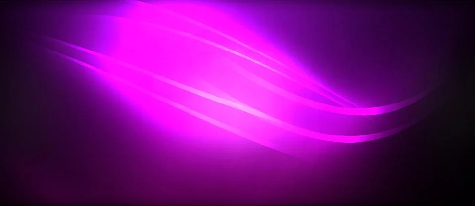 Neon glowing circle rays, light round lines in the dark, planet style neon wave 스톡 일러스트