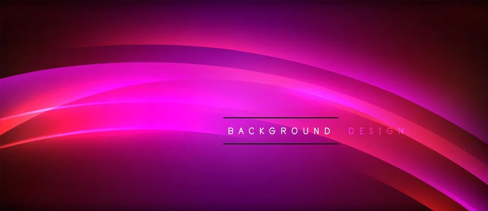 Neon glowing circle rays, light round lines in the dark, planet style neon wave Illustrazione stock