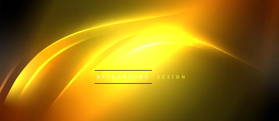 Neon glowing circle rays, light round lines in the dark, planet style neon wave Stock Illustration