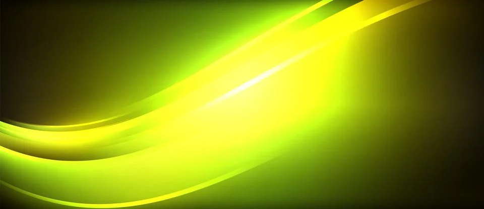 Neon glowing circle rays, light round lines in the dark, planet style neon wave Illustrazione stock