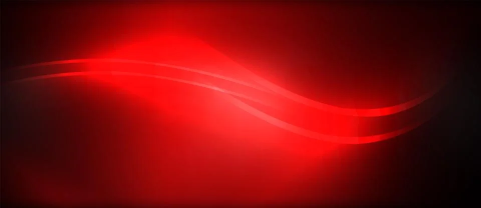 Neon glowing circle rays, light round lines in the dark, planet style neon wave Illustrazione stock