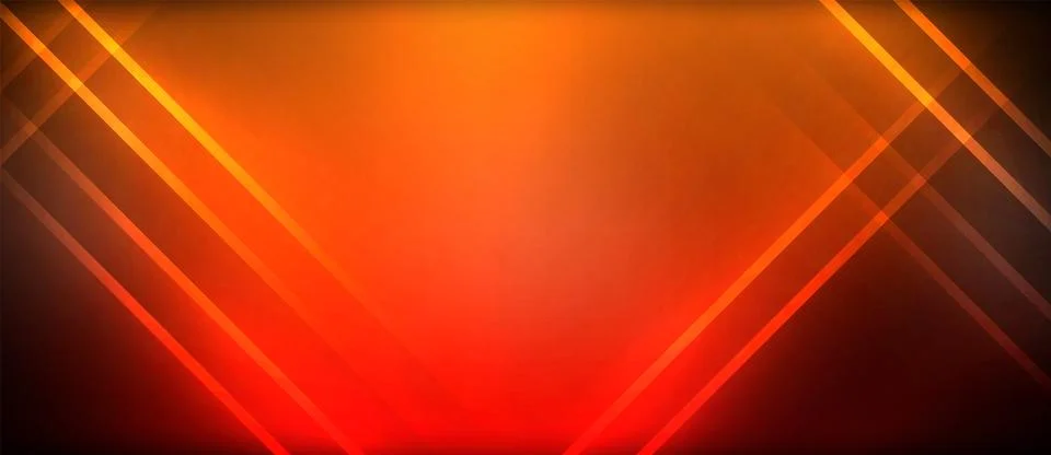 Neon glowing circle rays, light round lines in the dark, planet style neon wave Illustrazione stock