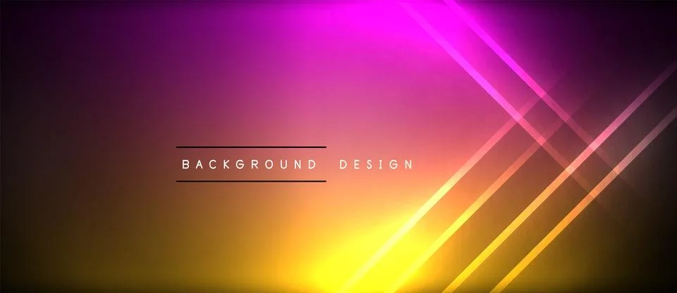 Neon glowing circle rays, light round lines in the dark, planet style neon wave Illustrazione stock