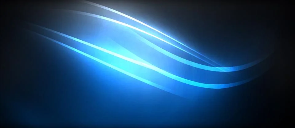 Neon glowing circle rays, light round lines in the dark, planet style neon wave Illustrazione stock