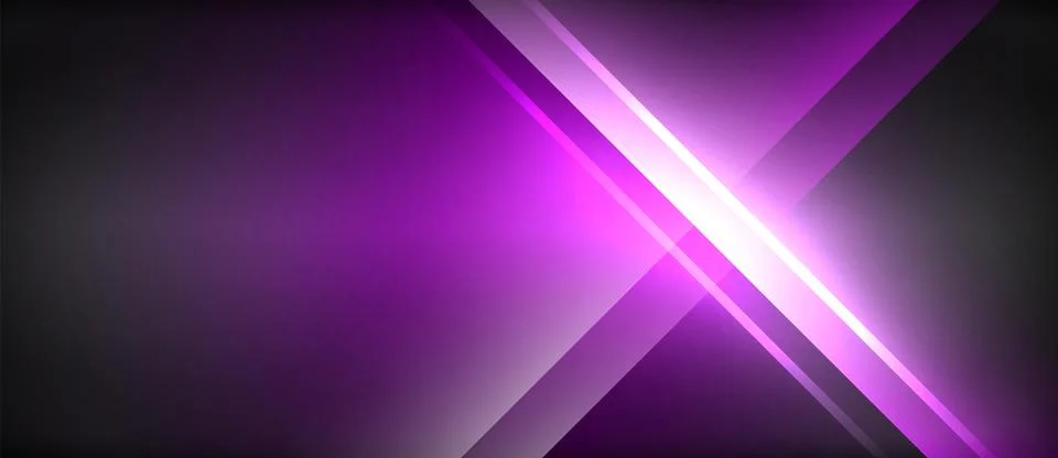 Neon glowing circle rays, light round lines in the dark, planet style neon wave Illustrazione stock