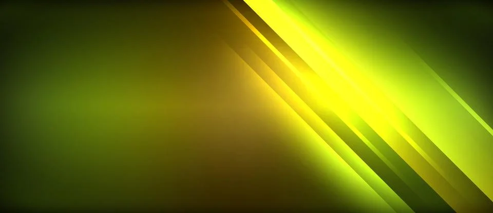 Neon glowing circle rays, light round lines in the dark, planet style neon wave Illustrazione stock
