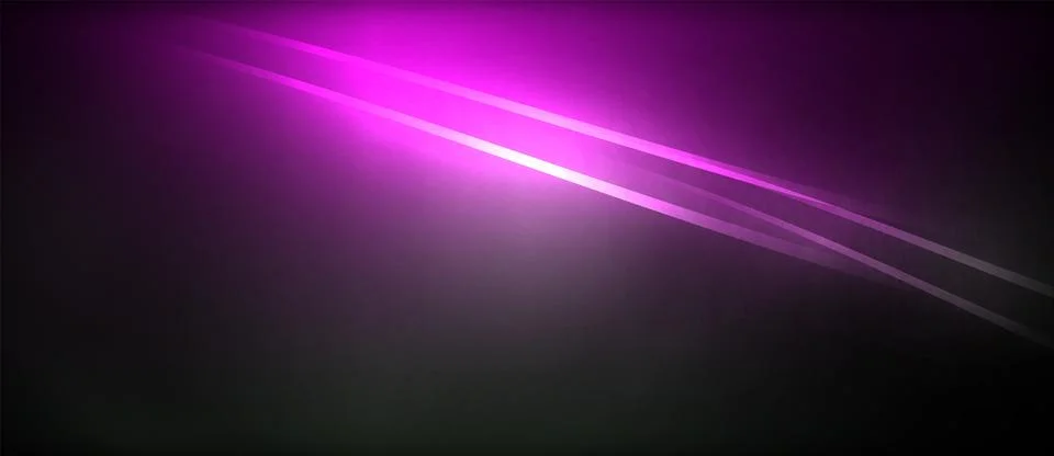 Neon glowing circle rays, light round lines in the dark, planet style neon wave イラスト素材