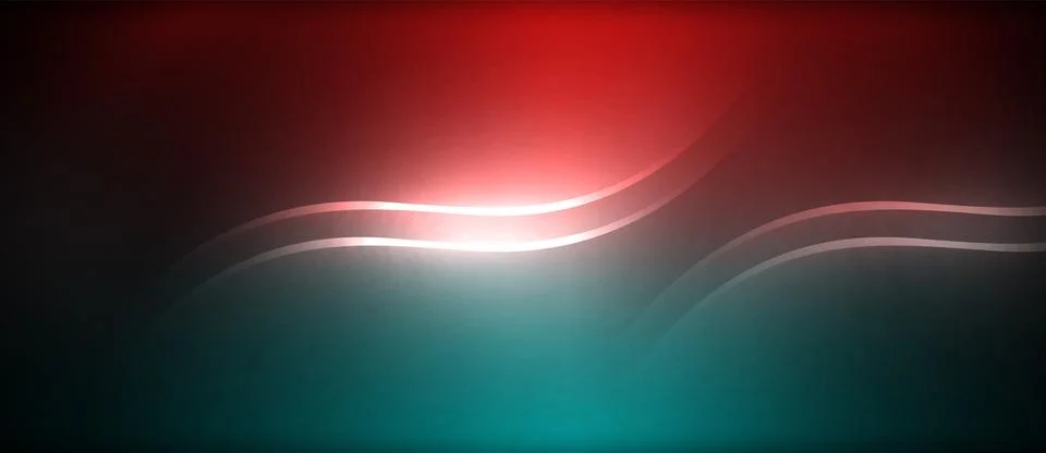 Neon glowing circle rays, light round lines in the dark, planet style neon wave Illustrazione stock