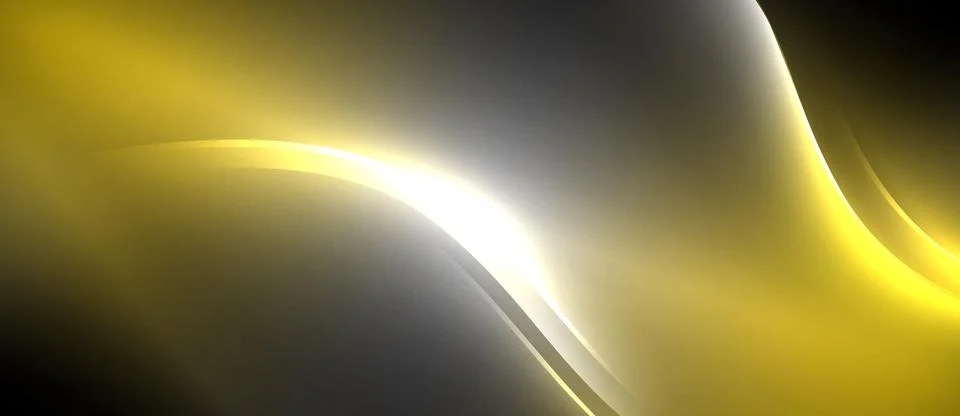 Neon glowing circle rays, light round lines in the dark, planet style neon wave Illustrazione stock