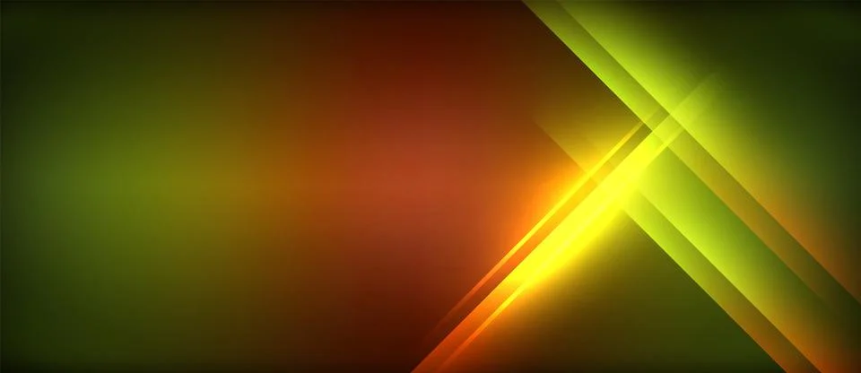 Neon glowing circle rays, light round lines in the dark, planet style neon wave Illustrazione stock