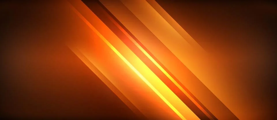 Neon glowing circle rays, light round lines in the dark, planet style neon wave Stock Illustration