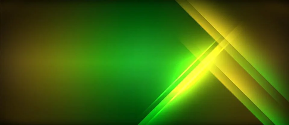 Neon glowing circle rays, light round lines in the dark, planet style neon wave Illustrazione stock