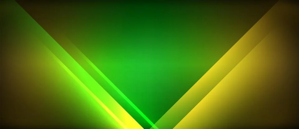Neon glowing circle rays, light round lines in the dark, planet style neon wave Stock Illustration