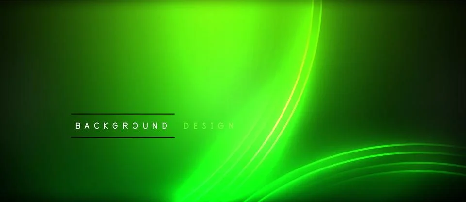 Neon glowing circle rays, light round lines in the dark, planet style neon wave Illustrazione stock