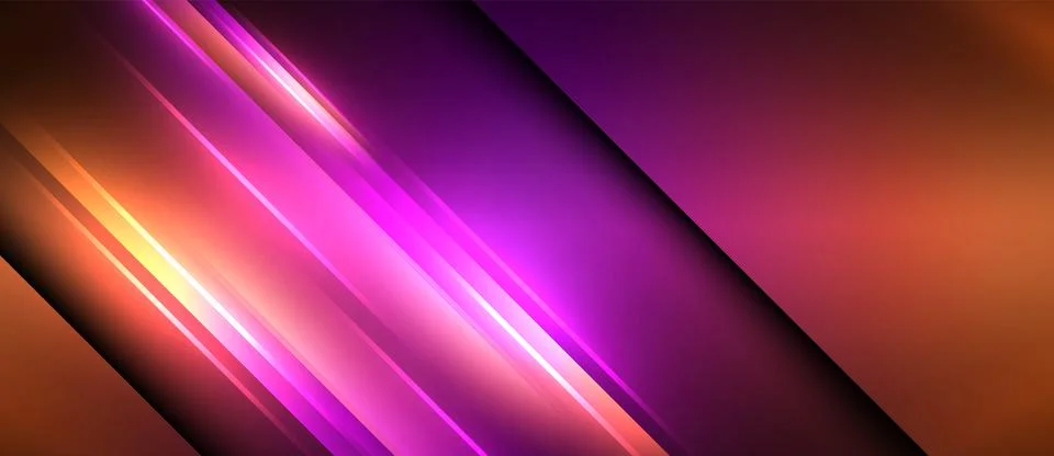 Neon glowing circle rays, light round lines in the dark, planet style neon wave 스톡 일러스트
