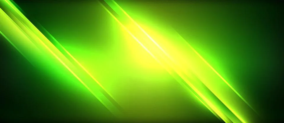 Neon glowing circle rays, light round lines in the dark, planet style neon wave Illustrazione stock