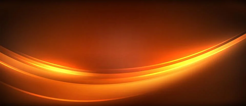 Neon glowing circle rays, light round lines in the dark, planet style neon wave Illustrazione stock