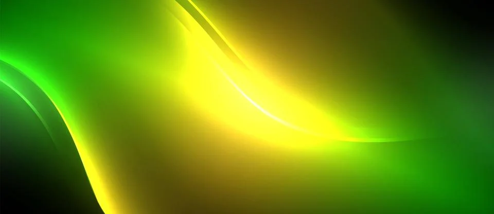 Neon glowing circle rays, light round lines in the dark, planet style neon wave Illustrazione stock