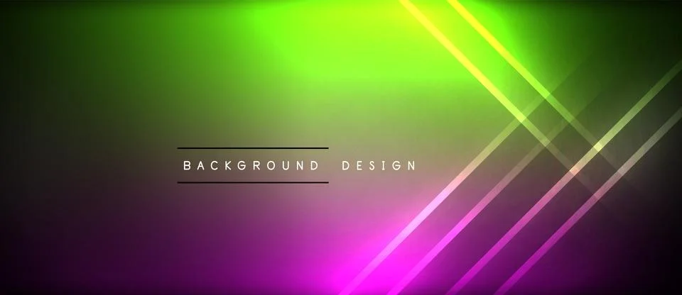 Neon glowing circle rays, light round lines in the dark, planet style neon wave Illustrazione stock